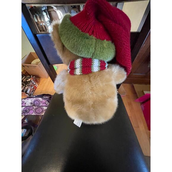 Dillards 2003 Teddy Near Christmas Winter Hat and Scarf 18” plush stuffed toy - Picture 2 of 4